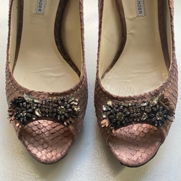 Vera Wang Lavendar Jeweled Platform Pumps - Picture 7 of 7